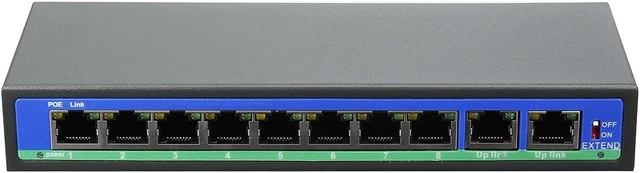 Alt view image 2 of 5 - Ruilogod 9 Port Smart 10/100Mbps PoE Switch (8 PoE Ports