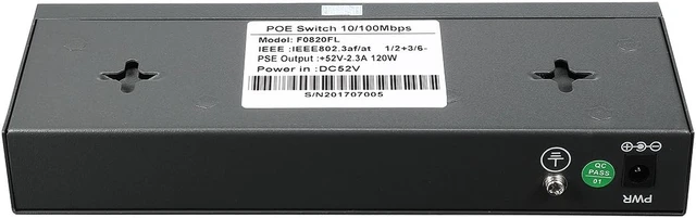 Alt view image 3 of 5 - Ruilogod 9 Port Smart 10/100Mbps PoE Switch (8 PoE Ports