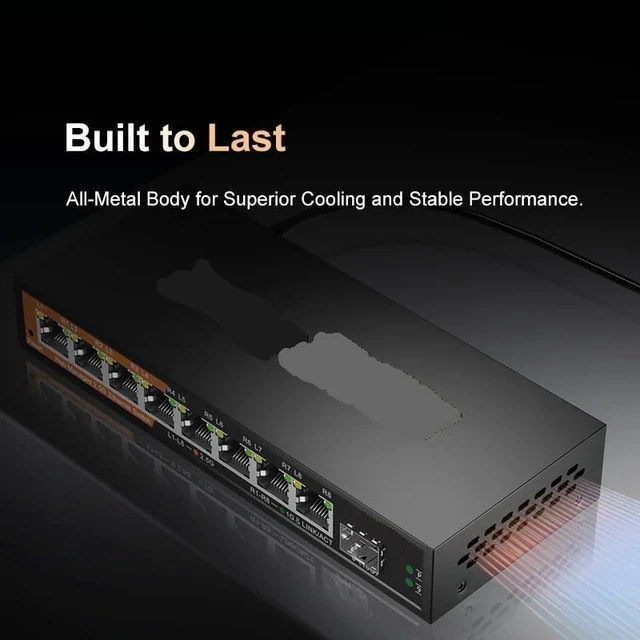 Alt view image 2 of 4 - 2.5Gb Managed with 8-Port 2.5Gb Ethernet 1-Port 10G SFP+(Switch with UK Plug)