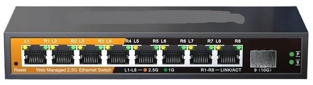 Main image of 2.5Gb Managed with 8-Port 2.5Gb Ethernet 1-Port 10G SFP+(Switch with UK Plug)