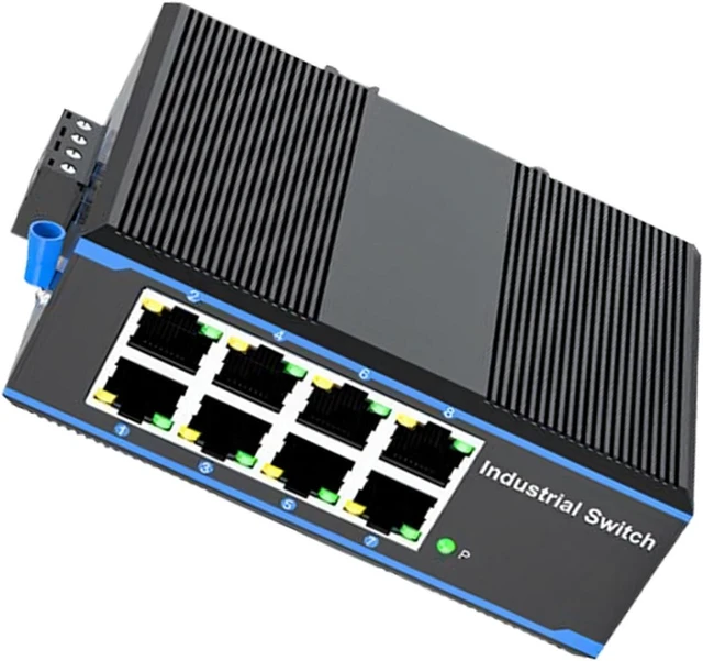 Main image of 8 Port Gigabit Industrial Switcher 1000Mbps Industrial Ethernet Switcher DIN Mounted Plug and Play Data Transfer
