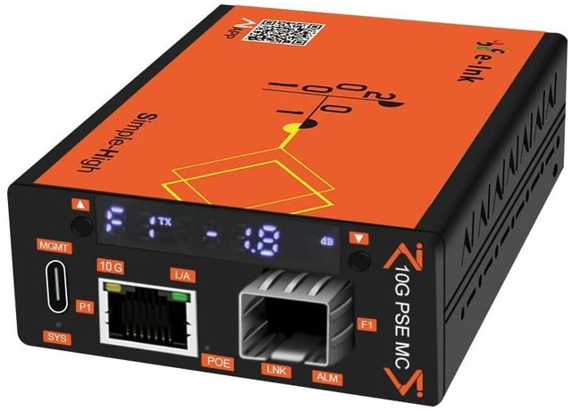 Main image of 10G PoE++ Gigabit Media Converter Mxtgifar AI Managed Fiber Converter