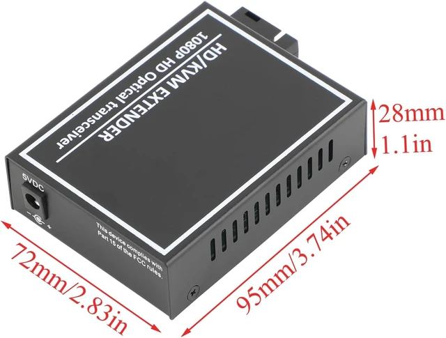 Alt view image 2 of 7 - 1080P HDMI KVM Extender FC Fiber, 20km USB Over Fiber Optic Transceiver