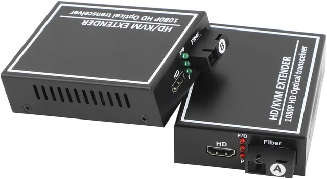 Alt view image 6 of 7 - 1080P HDMI KVM Extender FC Fiber, 20km USB Over Fiber Optic Transceiver