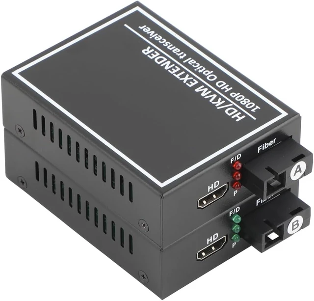 Alt view image 5 of 7 - 1080P HDMI KVM Extender FC Fiber, 20km USB Over Fiber Optic Transceiver