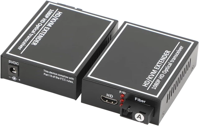 Alt view image 7 of 7 - 1080P HDMI KVM Extender FC Fiber, 20km USB Over Fiber Optic Transceiver