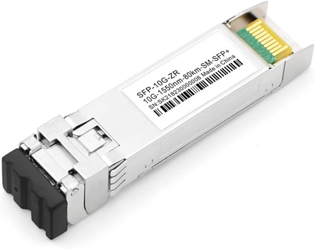 Alt view image 5 of 5 - 10G Single-Mode Dual-Fiber 80km Optical Module 10G ZR SFP Fiber Optic transceiver Compatible: Mainstream switches