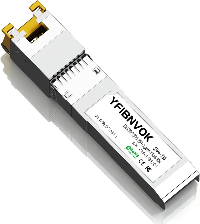 Main image of 10G SFP+ to RJ45 Transceiver, 1.25/2.5G/5G/10G Auto-Negotiation Copper Module