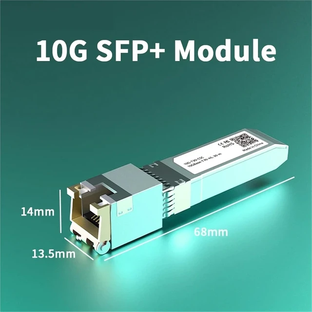 Alt view image 2 of 7 - 1Pcs 10G SFP+ Module Copper 10GBase-T Modules Optical Port SFP+ to RJ45 Ethernet Port 2.5G Transceiver Module