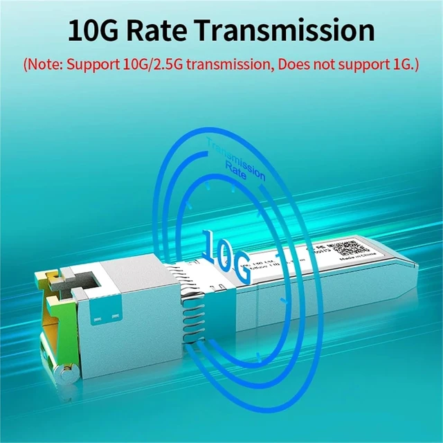 Alt view image 3 of 7 - 1Pcs 10G SFP+ Module Copper 10GBase-T Modules Optical Port SFP+ to RJ45 Ethernet Port 2.5G Transceiver Module