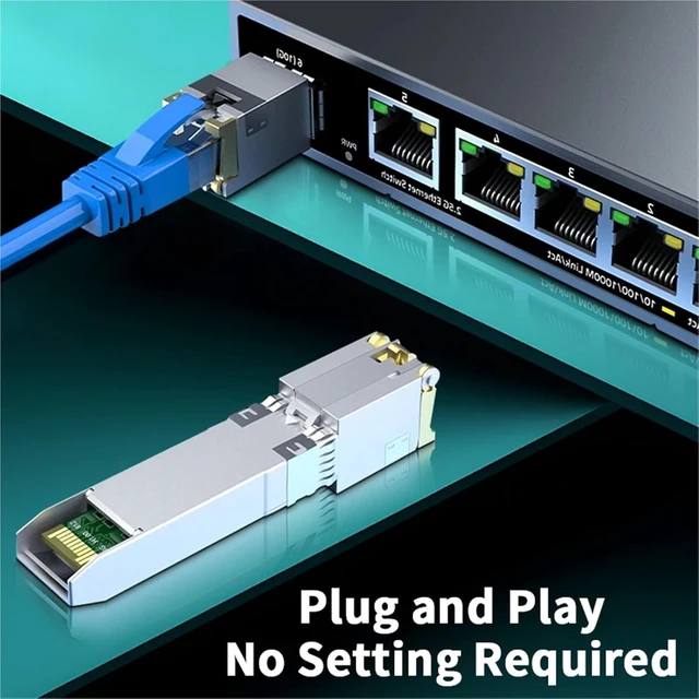 Alt view image 4 of 7 - 1Pcs 10G SFP+ Module Copper 10GBase-T Modules Optical Port SFP+ to RJ45 Ethernet Port 2.5G Transceiver Module