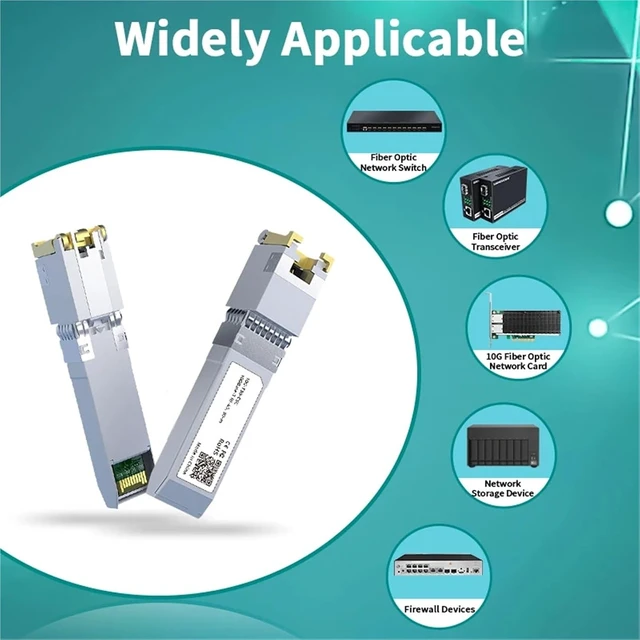 Alt view image 7 of 7 - 1Pcs 10G SFP+ Module Copper 10GBase-T Modules Optical Port SFP+ to RJ45 Ethernet Port 2.5G Transceiver Module