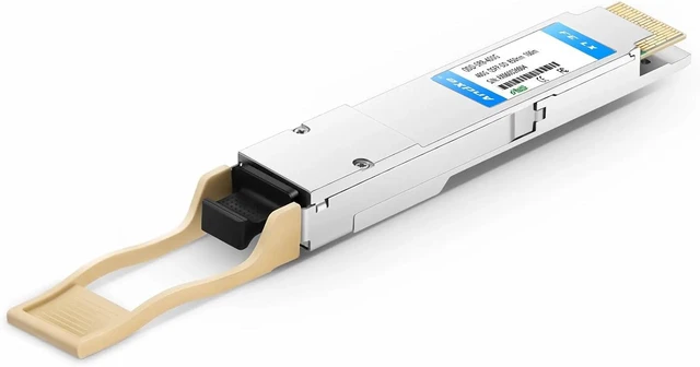 Main image of QDD-SR8-400G QSFP-DD Transceiver, 400Gbps, Multimode Fiber (MMF), 850nm, 100m Over OM4, MTP/MPO-16, DOM, for 400GBASE-SR8 Ethernet, Data Center, Backward Compatible