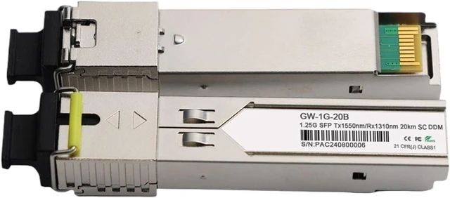 Main image of 1.25G SFP Transceiver,up to 20KM 1000Base-BIDI SingleMode Simplex SC Fiber Module for GLC-BX-D with WDM Function(2pair)
