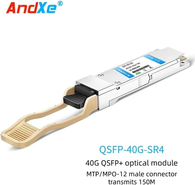 Alt view image 2 of 6 - QSFP-40G-SR4 Optical Transceiver Module, 40GBASE-SR4 QSFP+, Multi-Mode Fiber, 850nm Wavelength, up to 150M Transmission for Switches & Servers