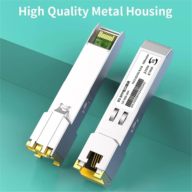 Alt view image 6 of 7 - 1Pcs 5G SFP to RJ45 Copper Module 5GBase-T SFP Transceiver SFP to RJ45 Ethernet Port 1G/2.5G Transceiver Module