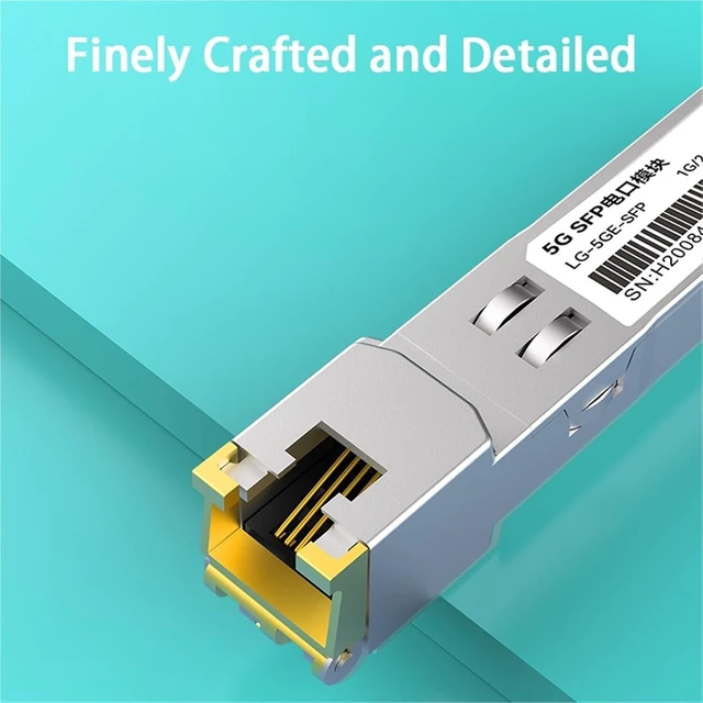 Alt view image 5 of 7 - 1Pcs 5G SFP to RJ45 Copper Module 5GBase-T SFP Transceiver SFP to RJ45 Ethernet Port 1G/2.5G Transceiver Module