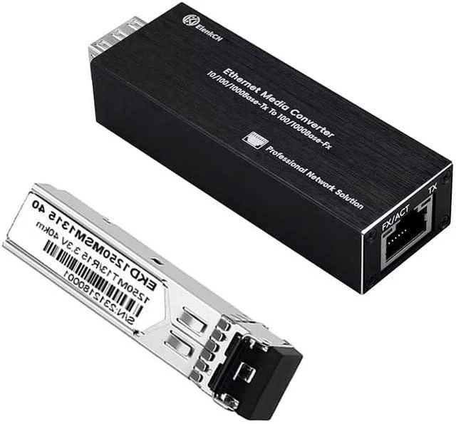 Main image of Mini SFP Gigabit PoE Media Converter 802.3af/at/bt PD 1000M Ethernet to SFP Fiber Optical Transceiver 10/100/1000Base-TX to 1000Base-FX RJ45 Converter 1.25Gbps (Multimode Dual Fiber 550M)