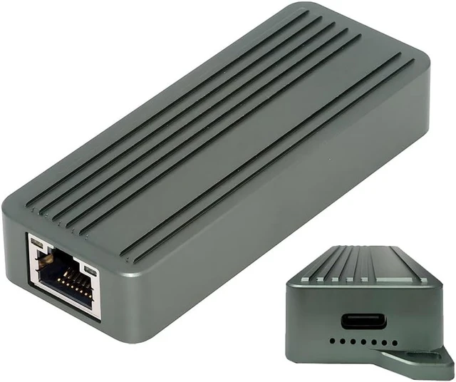 Alt view image 2 of 6 - Ethernet Adapter Aluminum USB-C 10Gbps RTL8159 for Home Setup