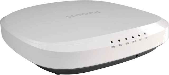 Main image of RUCKUS R560 Wi-Fi 6E Indoor Access Point, Tri-Band 802.11ax 2x2:2 (2.4/5/6GHz), Up to 4.7 Gbps, 1536 Clients, 5GbE PoE + 1GbE Ports, BLE/Zigbee, USB 2.0, 901-R560-US00