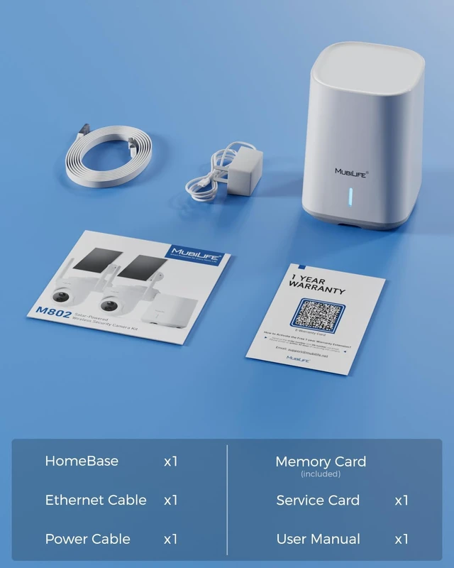 Alt view image 6 of 6 - MUBILLIFE M4B Security System (TF Card Not Included), Supports 128GB Local Storage, Compatible with M802 Cameras, Encrypted Footage Storage, Built-in Local AI, Dual-Band 2.4/5GHz WiFi Support