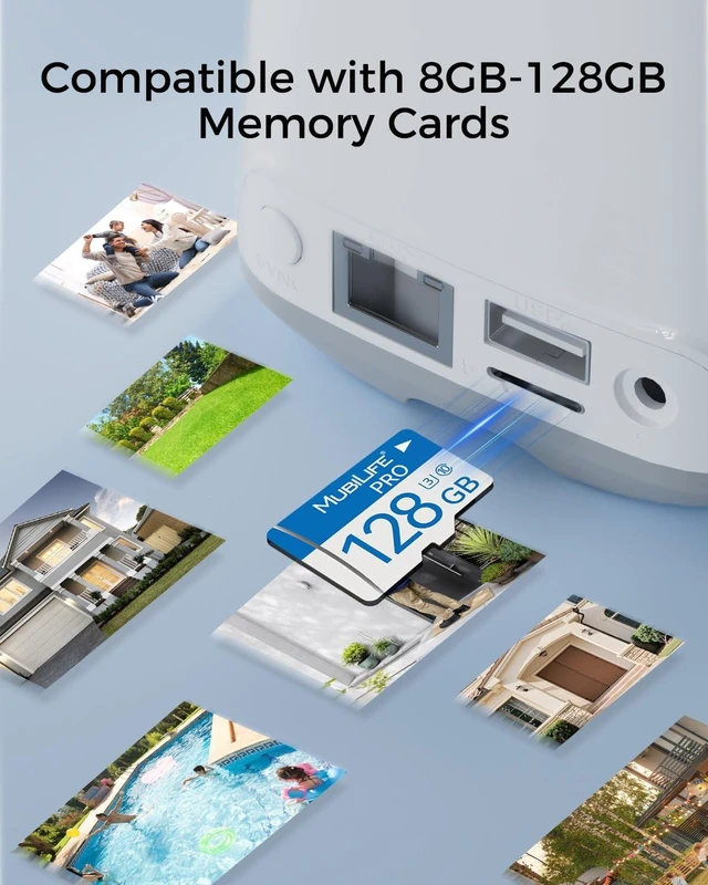 Alt view image 5 of 6 - MUBILLIFE M4B Security System (TF Card Not Included), Supports 128GB Local Storage, Compatible with M802 Cameras, Encrypted Footage Storage, Built-in Local AI, Dual-Band 2.4/5GHz WiFi Support