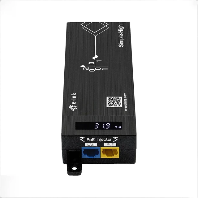 Main image of 1×1000M RJ45 IEEE802.3bt 90W AI Smart PoE++ Injector,LED Display&-10°C~60°C