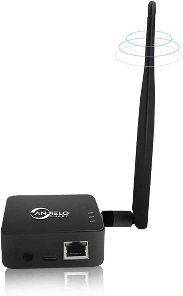 Main image of Wireless Bridge,2.4G Point to Point Outdoor 1KM Long Range WiFi Bridges for PtP/PtMP with High Gain Antenna, Type-C Adapter, RJ45 Ethernet Port (Black) (1 Pack TX)