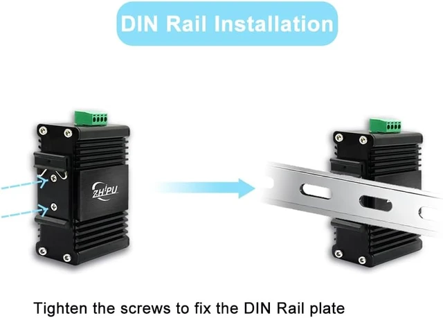 Alt view image 4 of 7 - 30W PoE Injector Industrial 10/100/1000 Mbps IEEE802.3at 12-48V
