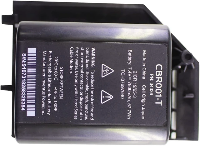 Alt view image 2 of 2 - Power Cable Modem Battery Compitable with Inventus CBR001-T 34336