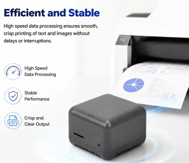 Alt view image 2 of 7 - Sanpyl Wireless Print Server, WiFi Printer Sharing Adapter