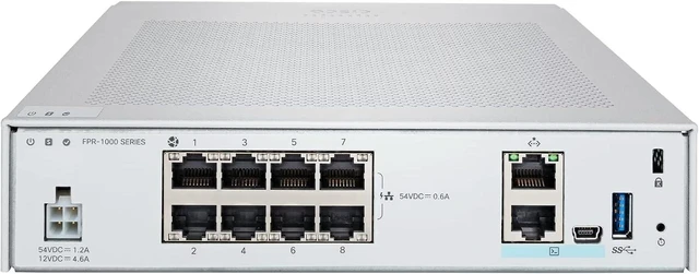 Main image of FPR1010-NGFW-K9 - Next-Generation Firewall Appliance - 8-Port Gigabit Ethernet - Intrusion Prevention - Malware Protection - Desktop Form Factor