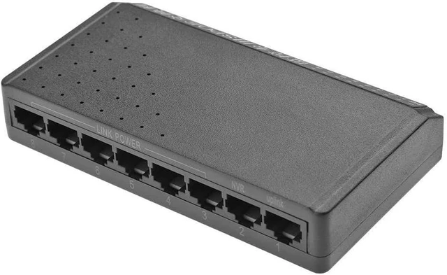 Alt view image 4 of 4 - 8 Ports 6+2 PoE Switch Injector Power Over Ethernet Power Adapter Network