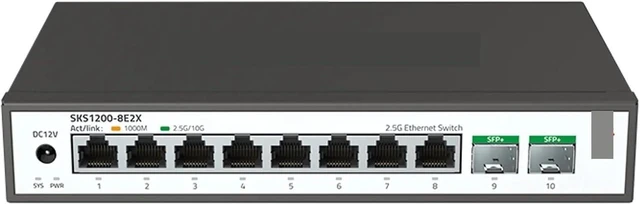 Main image of SKS1200-8E2X Unmanaged Switch Ethernet 8X 2.5G RJ45 Ports2x 10G SFP