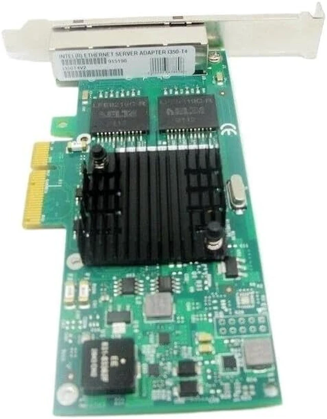 Alt view image 2 of 2 - I350-T4V2 I350-T4 PCI-E Quad Port RJ45 Gigabit Server Adapter