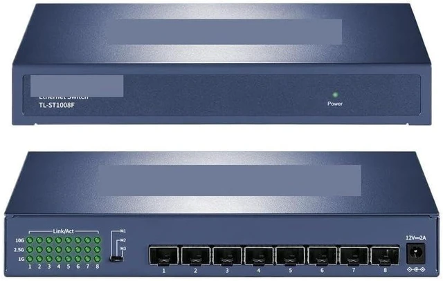 Main image of Ethernet Switch Network 8 Port 10Gigabit 10000Mbps SFP Ports 10G/2.5G/1G Switcher