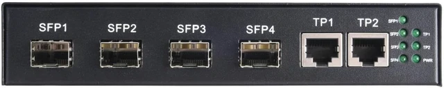 Alt view image 4 of 7 - 4 SFP to 2 RJ45 Transceiver 10/100/1000M Fiber Optic Switch