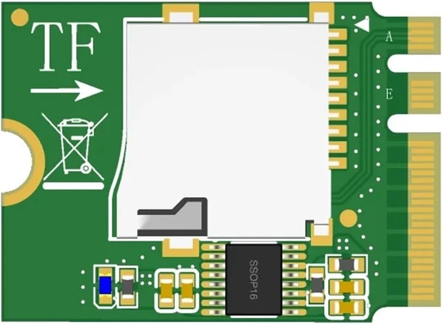 Alt view image 4 of 4 - for NGFF M.2 A/E Key 2230 Wireless Network Card SDHC TF Support Hot-swappable Adapter Card