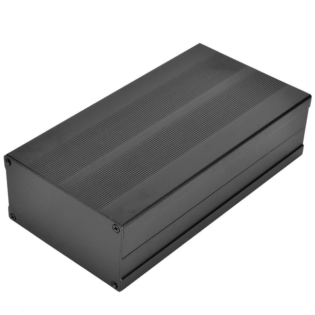 Alt view image 6 of 7 - Sand Black Aluminum Alloy Electronics Enclosure, 55x106x200mm Heat