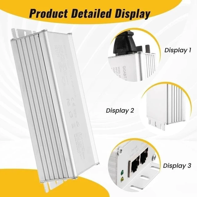 Alt view image 4 of 6 - Gen2/Gen3 150W PoE 110-240Vac Input 48-56Vdc Network Speed 100/1000/2500M