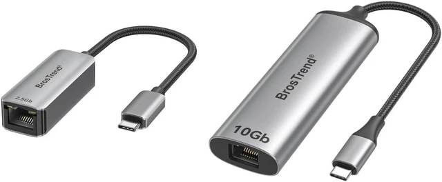 Main image of BrosTrend 2.5Gb & 10Gb USB C to Ethernet Adapter for MacBook Laptop