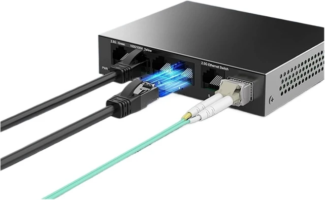 Alt view image 2 of 3 - 1 PCS Switch 5-Port 2500Mbps Network Switch with 10G SFP+ auto MDI/MDIX