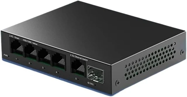 Alt view image 3 of 3 - 1 PCS Switch 5-Port 2500Mbps Network Switch with 10G SFP+ auto MDI/MDIX