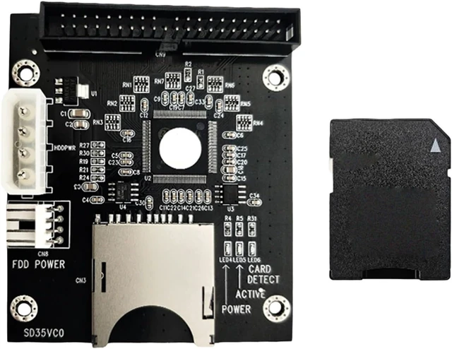 Alt view image 3 of 3 - SD to IDE 3.5 Inch 40Pin Male IDE Adapter Card 40Pin Male Adapter DOS/Linux/Windows 98/XP/Vista/NT