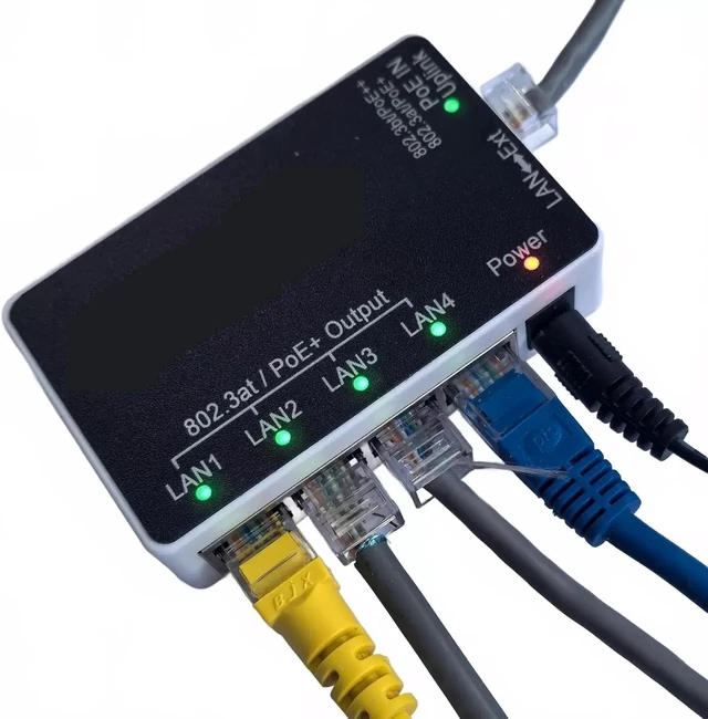 Alt view image 3 of 6 - PoE++ 90watt 5 Port Gigabit PoE Switch PoE Extender Repeater 802.3bt