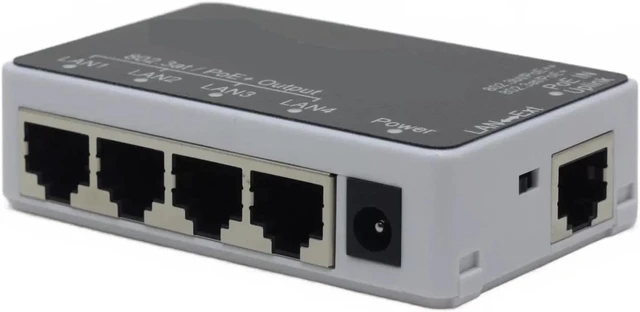 Alt view image 6 of 6 - PoE++ 90watt 5 Port Gigabit PoE Switch PoE Extender Repeater 802.3bt