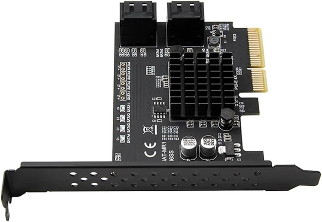 Alt view image 2 of 4 - PCI Express Card 4Port 3.0 Add On Card 88SE9230 Chip PCIE Controller PCI-E to HDD SSD Card
