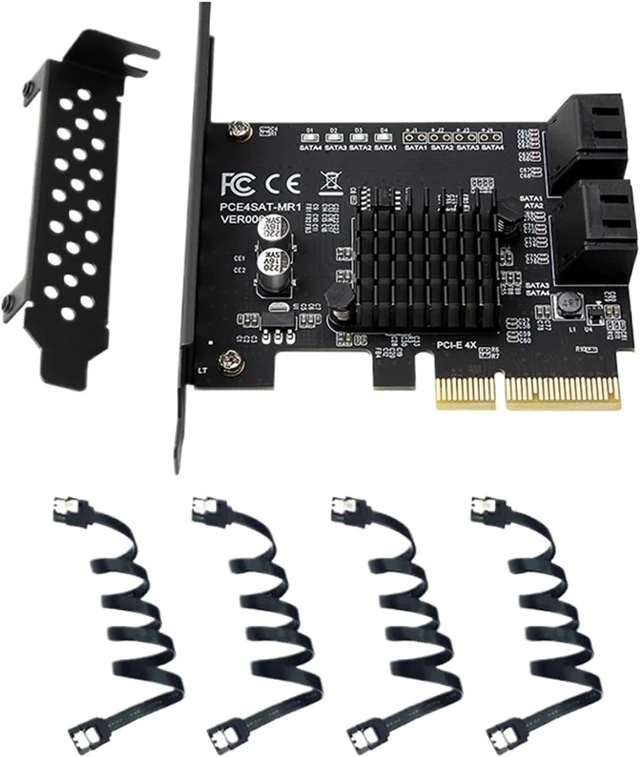 Alt view image 4 of 4 - PCI Express Card 4Port 3.0 Add On Card 88SE9230 Chip PCIE Controller PCI-E to HDD SSD Card