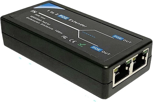 Alt view image 2 of 4 - 1 PCS 2-Port POE Extender, 100Mbps, can Extend the Range by 100 Meters