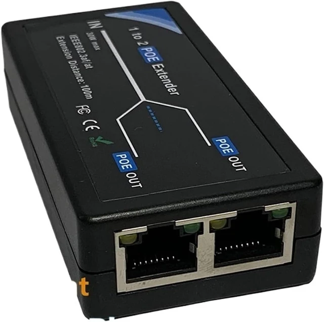 Alt view image 3 of 4 - 1 PCS 2-Port POE Extender, 100Mbps, can Extend the Range by 100 Meters
